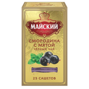 Чай Майский Смородина с Мятой черный 25*50г