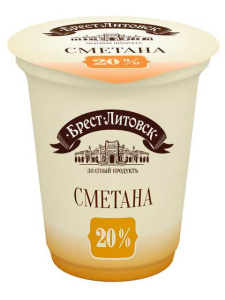 Сметана Брест-Литовск 20% 315г Савушкин(12/1)