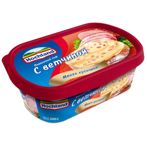 Сыр плавл. Ванночка с ветчиной 200гр Hochland (8/1) НОВЫЙ