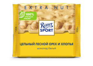 Шоколад белый лесной орех и хлопья 100гр Риттер Спорт (10*100)