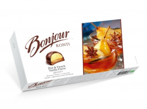 Десерт "Bonjour  souffle" со вкусом Груша с французской ванилью 232г (9шт)