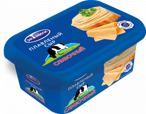 Сыр плавленый Сливочный Экомилк 55% 400гр 1/6