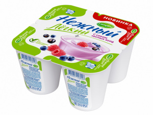 Йогурт "Нежный" с соком лесн.ягода 0,1% 95г(24/4)