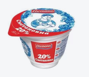 Сметановна 20% 185гр Продукт сметанный