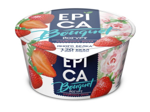 EPICA Йогурт Bouquet клубника/роза 4,8% 130г(12/1)