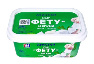 Сыр Фету Кинза-чеснок 45% стакан 250гр Минский МЗ