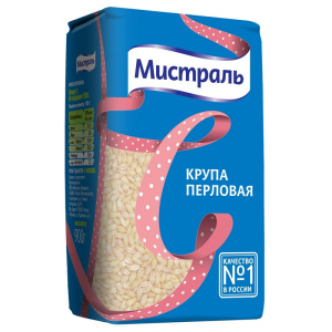 Крупа Мистраль перловая 900гр 1/12