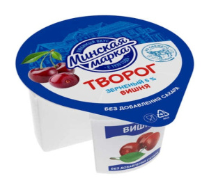 Творог зерн. Крошечка 5% Вишня 140гр Минская марка