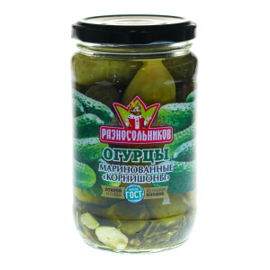 Корнишоны маринов. ТМ Разносольников ГОСТ 350гр