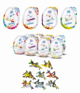 Большое пластиковое яйцо с игрушкой и мармеладом ФЛАЙЕРЫ (8шт*15гр)