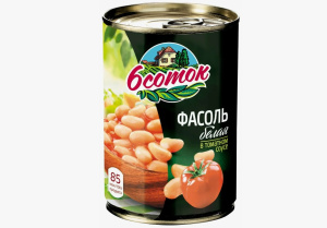 Фасоль белая в т/с Шесть соток 425мл 1/12