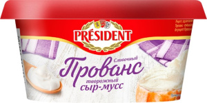 Сыр-Мусс творожный сливочный ПРОВАНС 62% 120г.Президент