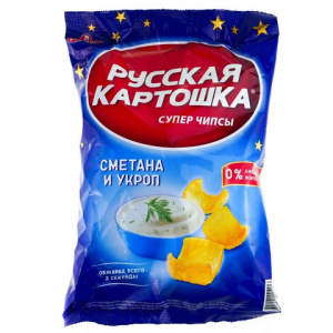 Чипсы Русская картошка (Сметана с укропом 150г 9ш) (НДС 10%)