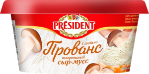 Сыр-Мусс творожный с грибами ПРОВАНС 60% 120г.Президент