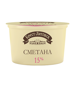 Сметана Брест-Литовск 15% 180г Савушкин(12/1)