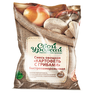 Смесь овощная Картофель с грибами 400гр Свой Урожай