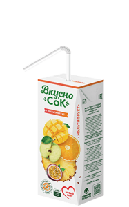 Мультифруктовый сокосодержащий напиток 0,2л (Slim Leaf) ВкусноСок