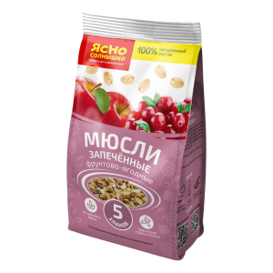 Мюсли запеченные Фруктово-ягодные Ясно солнышко 300гр (1/6)