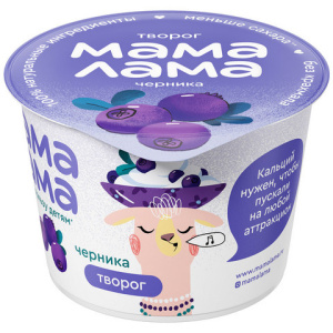 Мама Лама творог с черникой 3,8% 100г