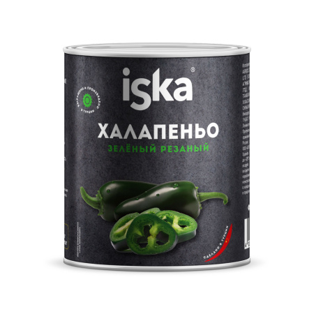 Перец халапеньо зеленый резанный ISKA 3100мл 1/4