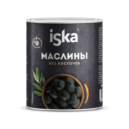 Маслины черные без косточек ISKA 3100мл 1/4