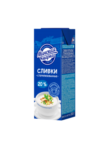 Сливки стер. "Минская марка" 20% тетра-брик 200г